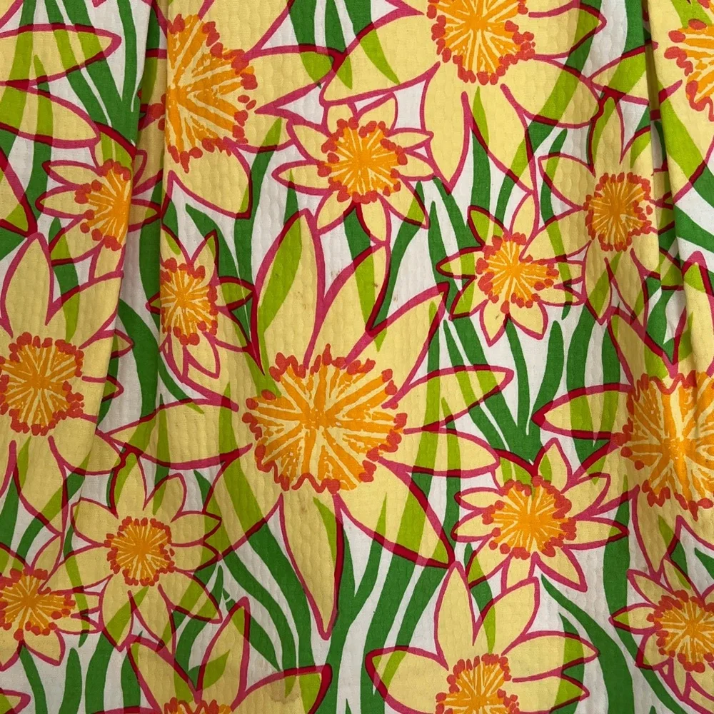 Lilly Pulitzer Summer Strapless Floral Sundress Sweetheart Neckline Fit & Flare - Picture 6 of 11